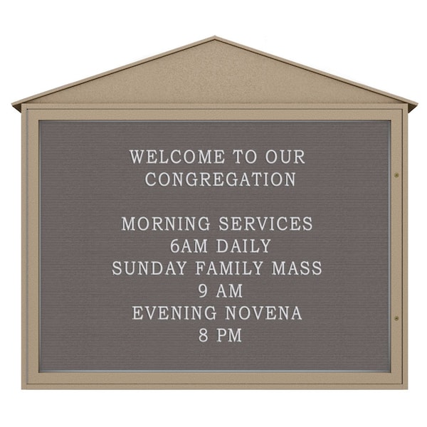 Indoor Enclosed Combo Board, 72"x36", Bronze Frame/Green & Pearl